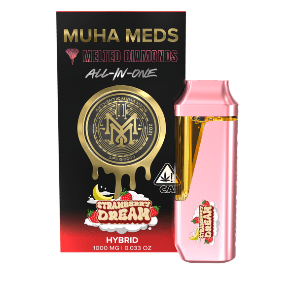 Muha | AIO Vape | 1g | Melted Diamonds | Strawberry Dream