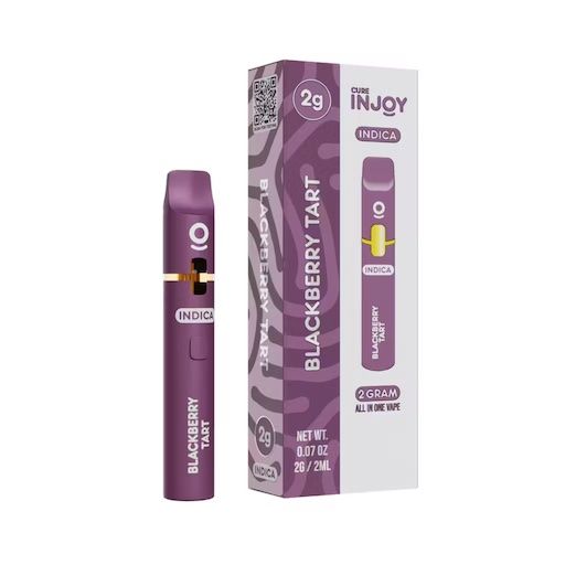Cure Injoy - Vape Dispo - [Distillate] - Blackberry Tart - 2g - Indica