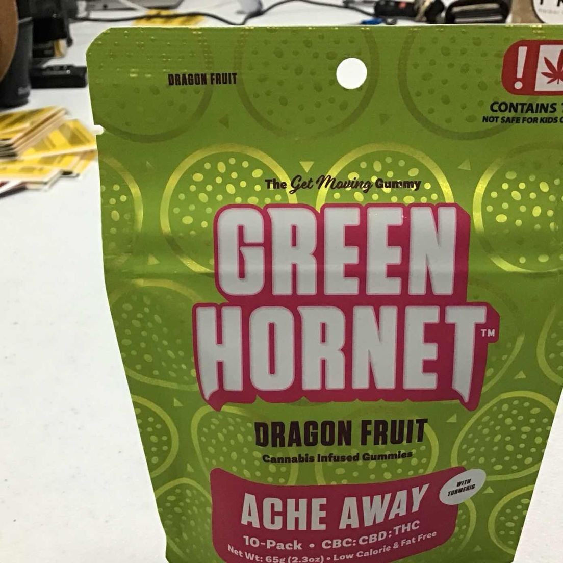 Green Hornet Gummy Dragon Fruit Ache Away