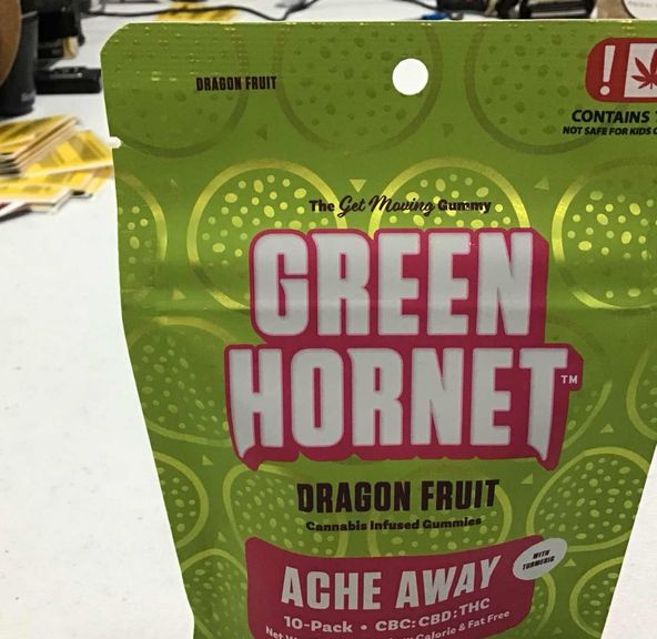 Green Hornet Gummy Dragon Fruit Ache Away