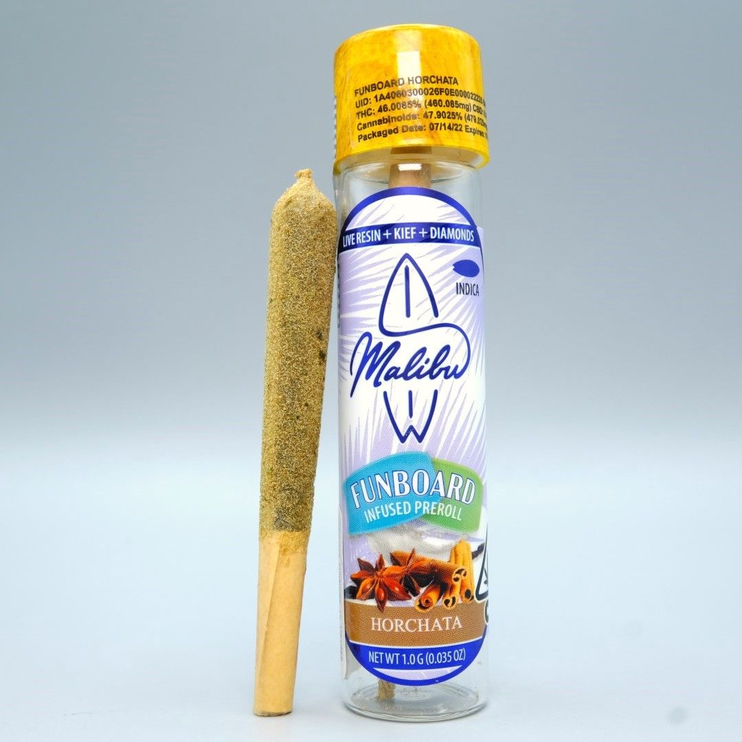 Malibu Premium Cannabis - Funboards 1g Triple Infused Preroll - Horchata 1.00 g