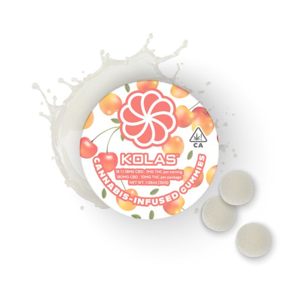Kolas Gummies White Cherry Blossom 10mg THC / 180mg CBD