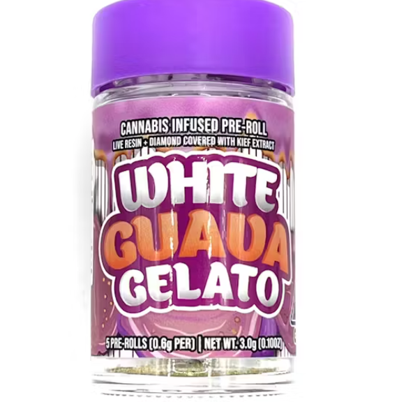 Backpackboyz - White Guava Gelato Infused Prerolls 5 pack 3g