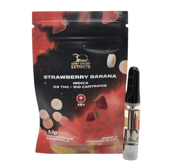 Strawberry Banana - 1G D9 Cartridge by Honey Badger