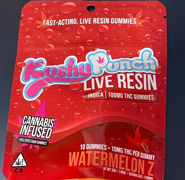 Kushy Punch- Watermelon Z Live Resin Gummies (I)