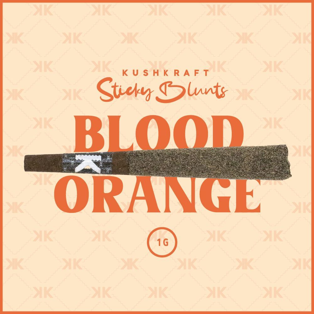 1 x 1g Shatter Infused Sativa Blunt Blood Orange by KushKraft