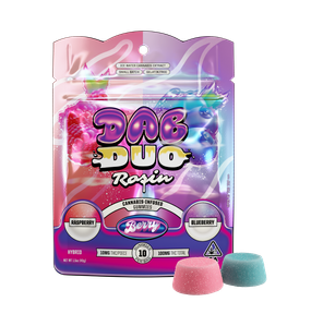 ABX | Gummies | 10pc | Dab Duos | Rosin | Berry Raspberry + Blueberry