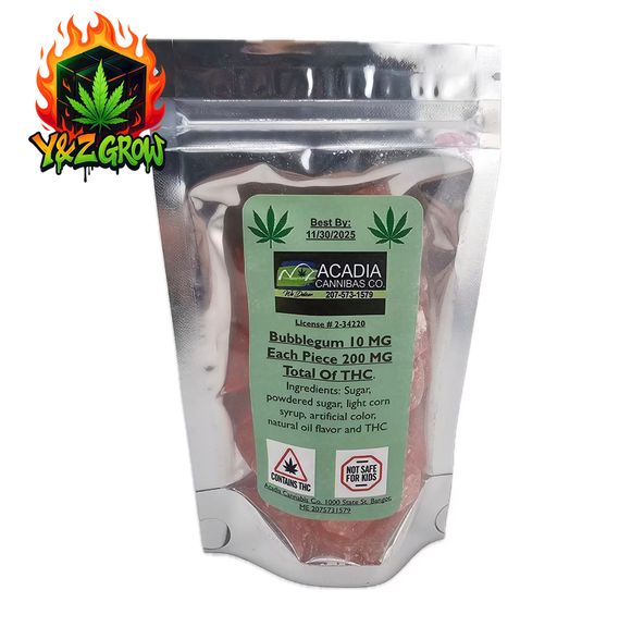 Acadia - Hard Candy - Bubblegum 200 MG (10mg ea)