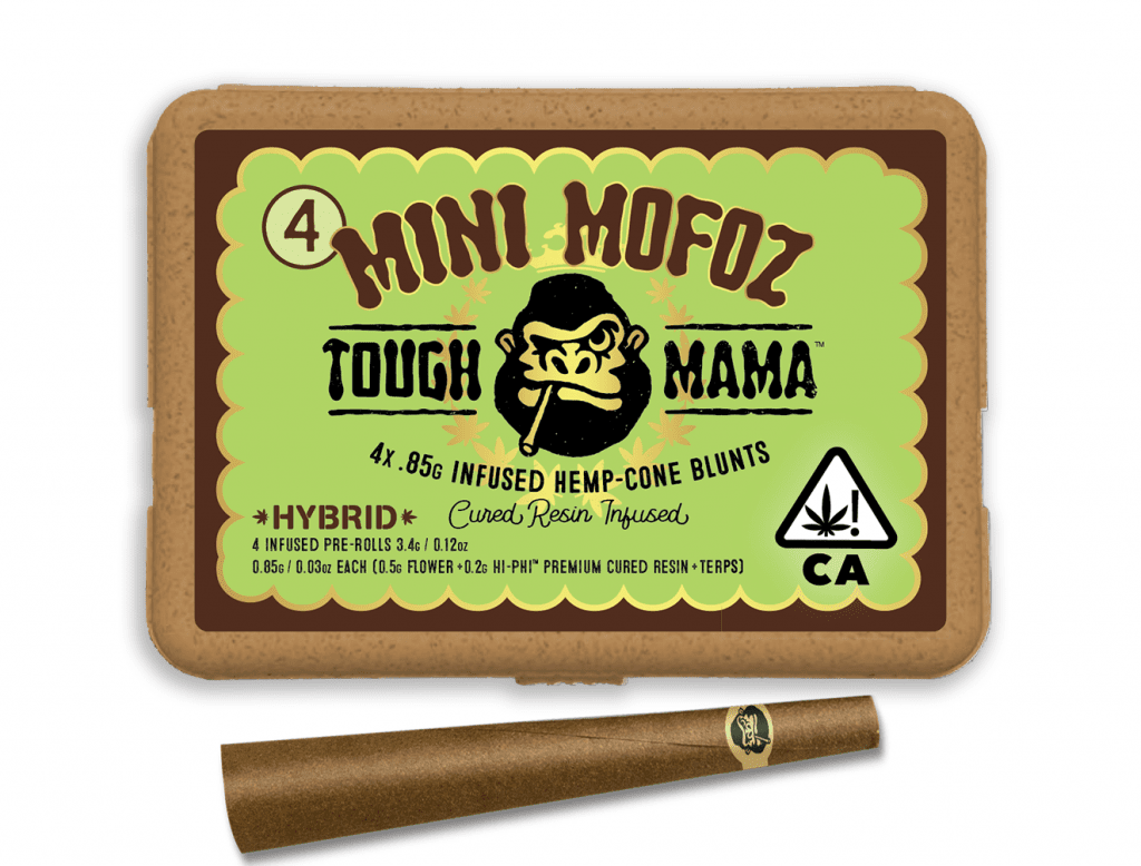 D. Tough Mama MiniMofoz 4pk x .85g Cured Resin Infused Hemp Blunts - Wedding Pie (H)