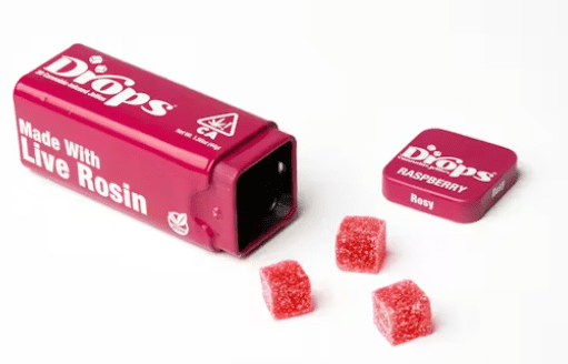 Drops - Raspberry 1:2 CBD: THC 20 Piece (ROSY) Gummies