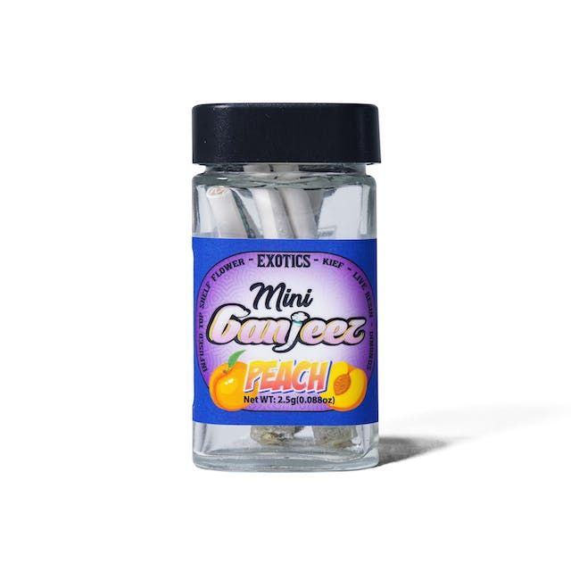 1. Mini Ganjeez 5pk x .5g Multi Infused Pre Rolls - Peach (H)