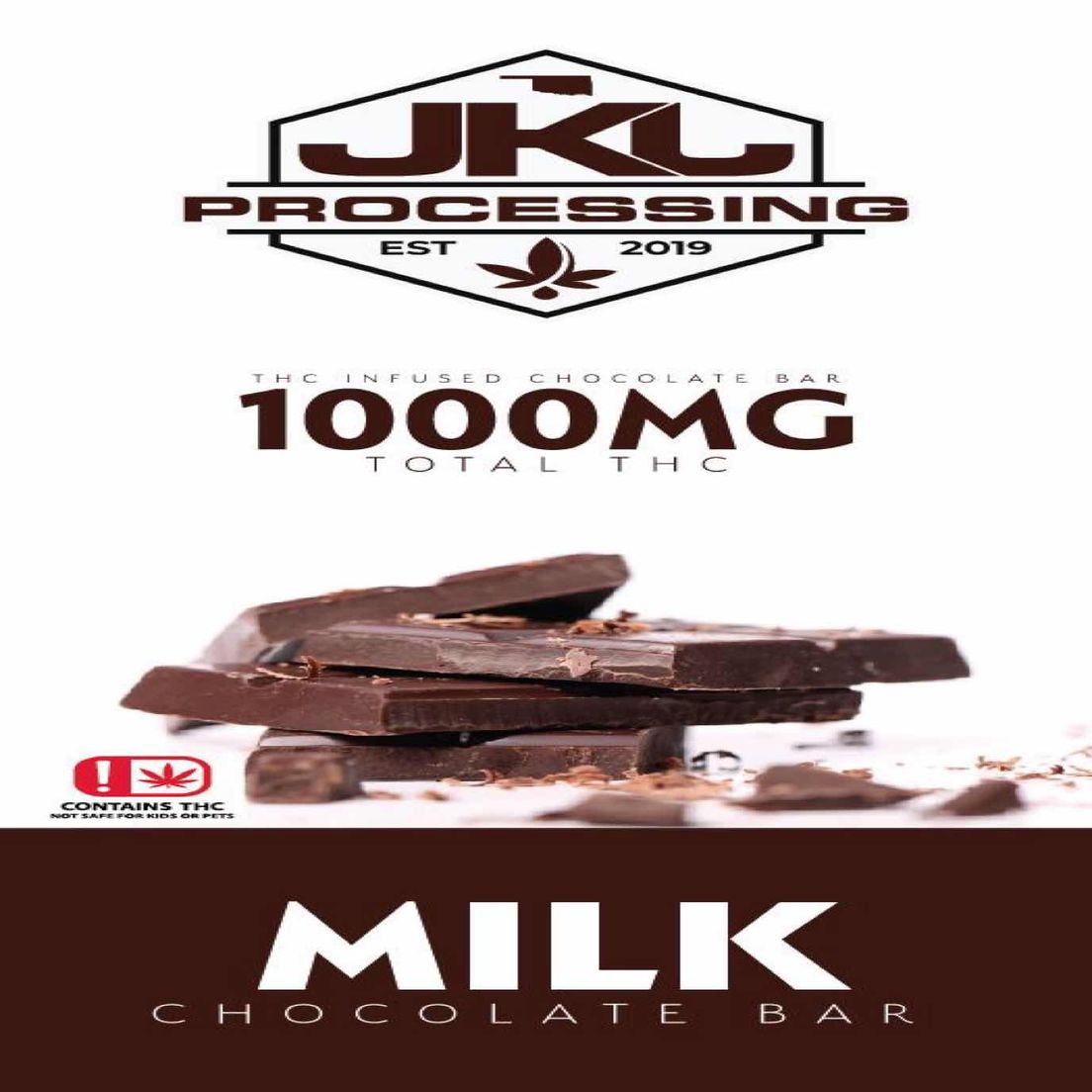 JKJ Chocolate Bar - Milk Chocolate 100mg