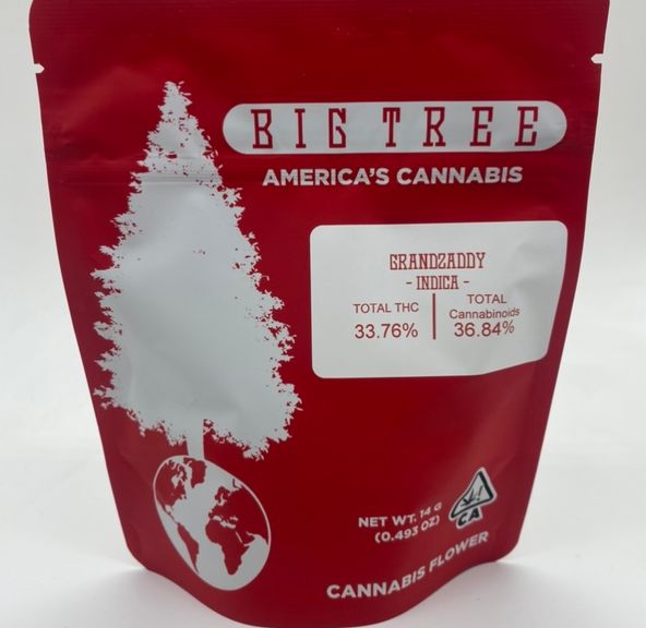 Grandzaddy (indica) - 14g Flower (THC 33%) by Big Tree Cannabis **Buy 2 for $120**