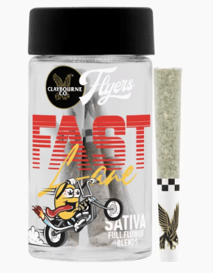 CLAYBOURN CO FLYERS FAST LANE 7 MINI JOINTS BLENDS NON INFUSED SATIVA 3.5G NON INFUSED