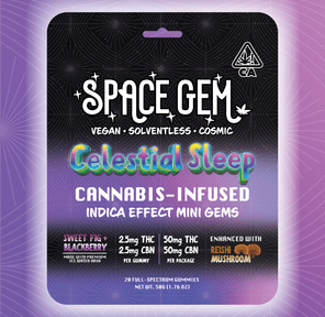 Space Gem - Indica 50mg THC 50mg CBN Mini Gems 20pk