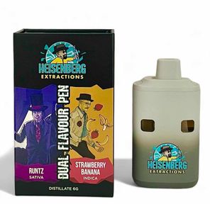 HEISENBERG DUAL CHAMBER VAPE – RUNTZ SATIVA + STRAWBERRY BANANA INDICA (3 GRAM + 3 GRAM)