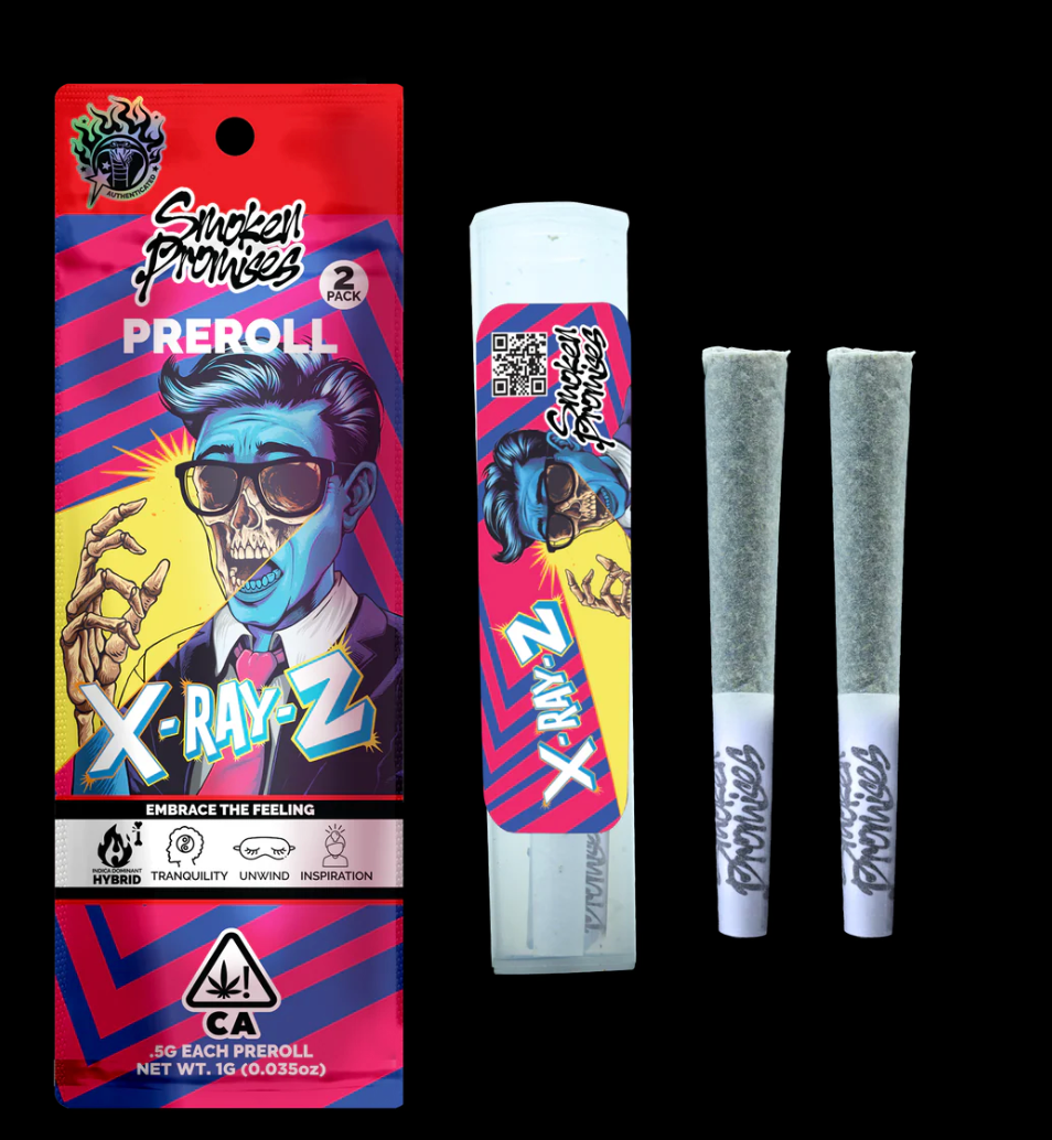 SMOKEN PROMISES PREROLL- 1G X-RAY Z (2CT)