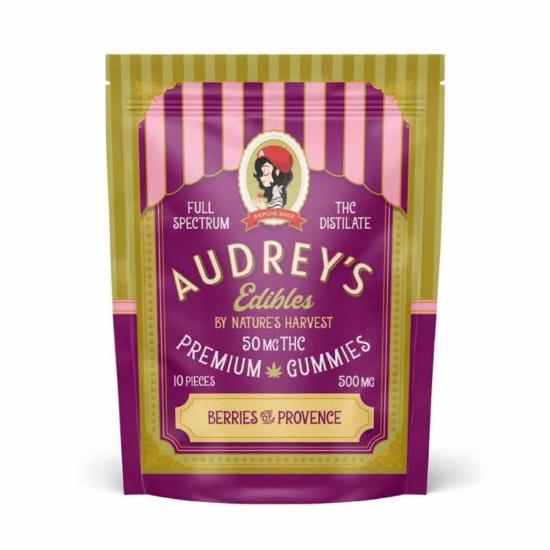 Audrey’s THC Gummies 500mg $15