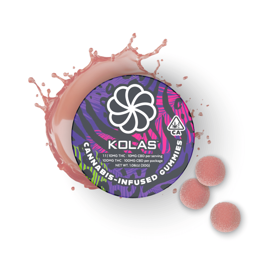 Kolas Gummies Mixed Berry 100mg THC / 100mg CBD