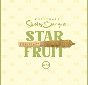 1 x 0.5g Infused Sticky Banger Pre-Roll Sativa Starfruit Guava by KushKraft